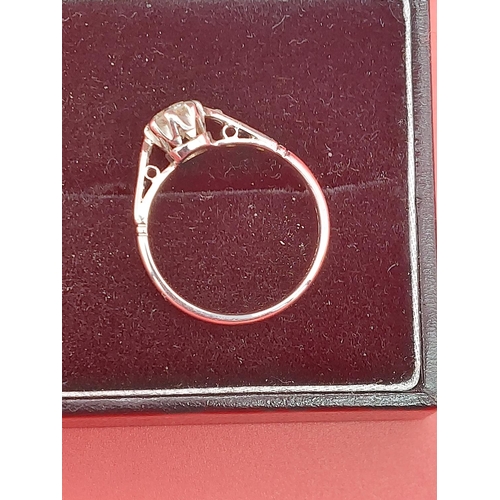 10 - 18ct gold diamond solitaire ring size N .70 carat