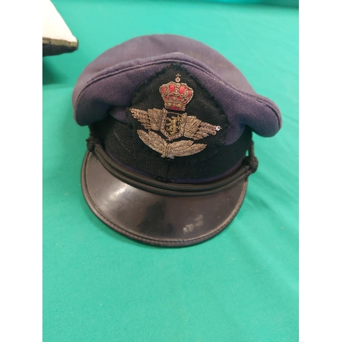 109 - Military cap with Spitfire cushion