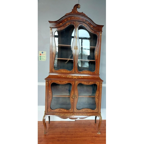 134 - Superb French style display cabinet. Early reproduction.