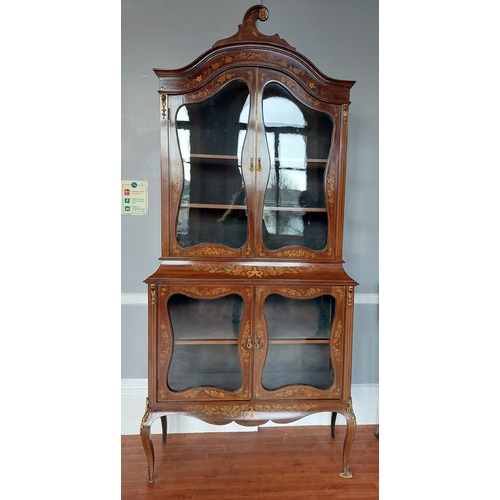 134 - Superb French style display cabinet. Early reproduction.