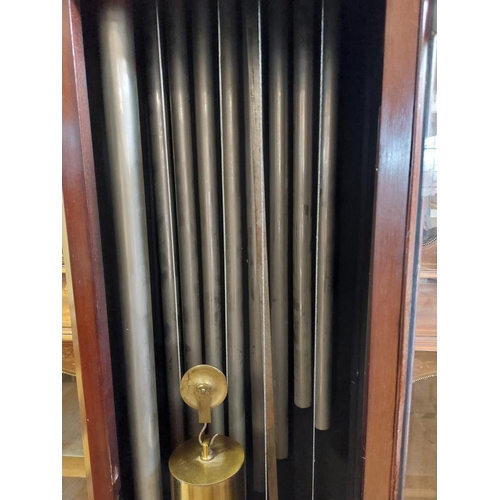 136 - English made Grandfather clock with 8 chime bars.