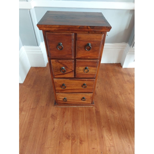 139 - hard wood cabinet with 6 draws