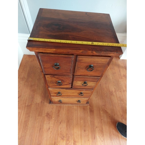 139 - hard wood cabinet with 6 draws