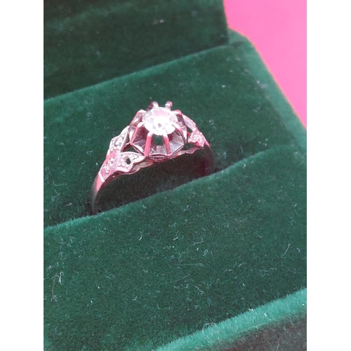 15 - Platinum Diamond ring size M. .30 carat