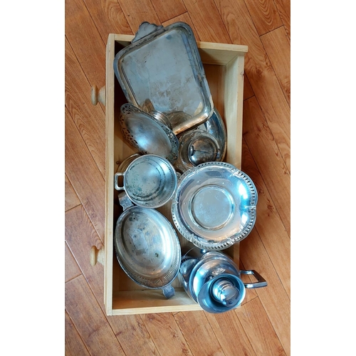 154 - Box of silver plated items