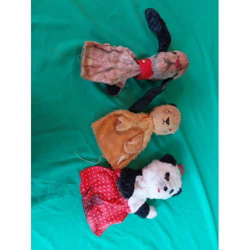 155 - Vintage Sooty, Sweep and Sue hand puppets