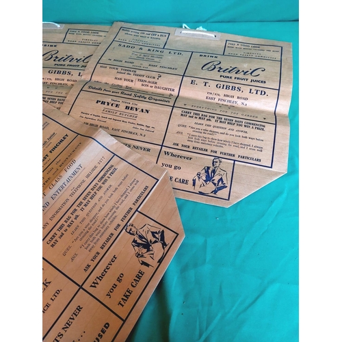 164 - Vintage shop bags with advertising