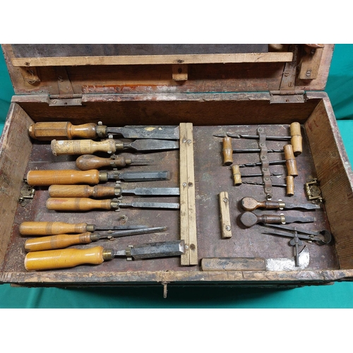 175 - Carpenters chest with tools