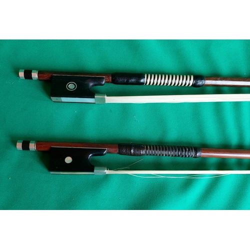 191 - 2 x nice quality violin bows