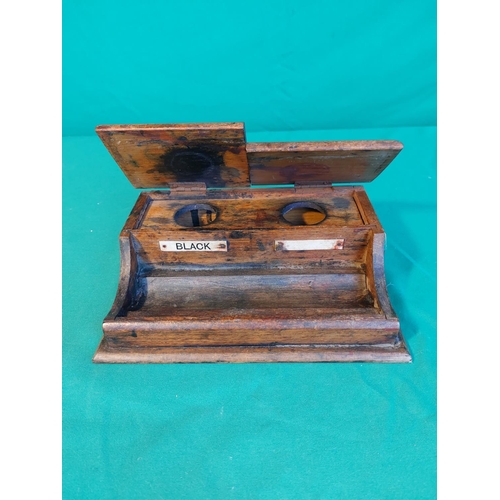 194 - Wooden inkwell