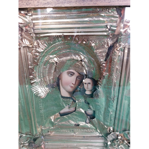 204 - Antique Boxed religious icon. Has bee re boxed