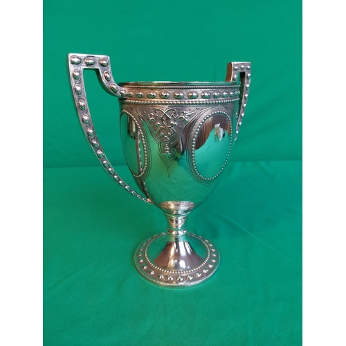 30 - Hallmarked silver Victorian chalice dated 1874 by John Septimus Beresford of London. 500 grams