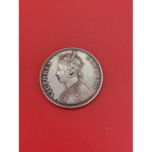 44 - 1900 one Rupee Silver coin