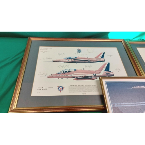 62 - Collection of Red Arrows memorabilia including signed pictures by the pilots