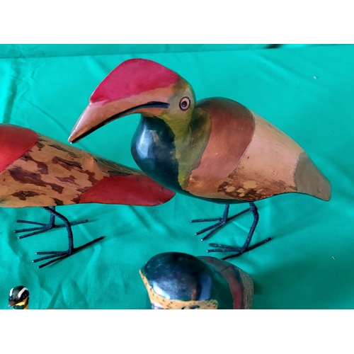 66 - Collection of wooden birds