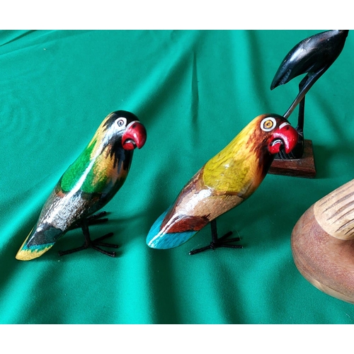 66 - Collection of wooden birds