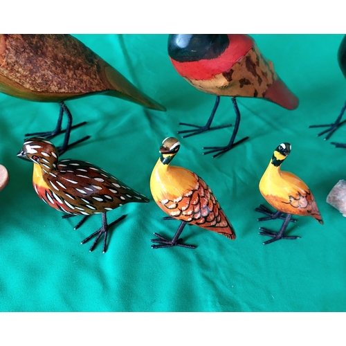 66 - Collection of wooden birds