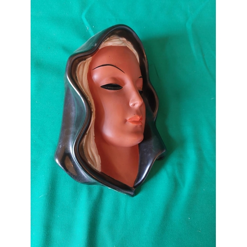 74 - Art Deco wall face mask by Goldscheider