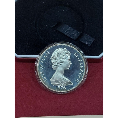 106 - Silver proof Isle of Man Washington Crown 1976 BU4 limited to 30,000