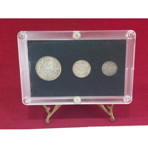 109 - Last silver coinage of Latvia 3 piece silver set