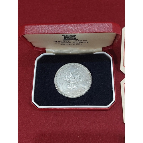 110 - Isle of Man Silver jubilee crown 1977 silver proof coin BU 2