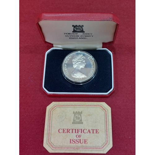 119 - Isle of Man Queens Appeal Crown 1977 Silver proof Jubilee crown