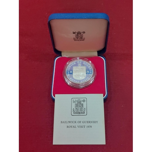 127 - Guernsey 1978 silver proof crown 25,000 issued