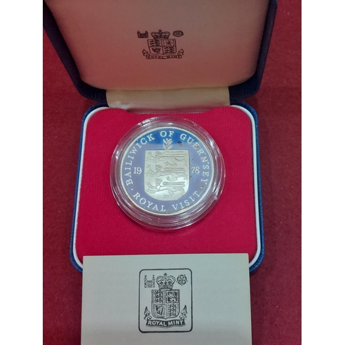 127 - Guernsey 1978 silver proof crown 25,000 issued