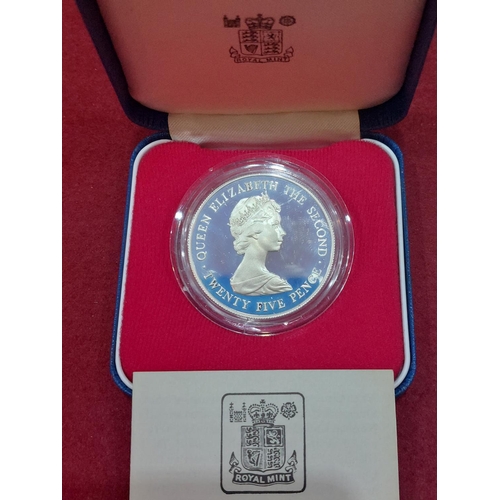 127 - Guernsey 1978 silver proof crown 25,000 issued