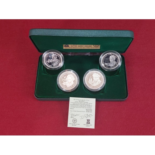 150 - Isle of Man crowns of Courage International Year of the Disabled 1981 copper nickel coins. Two sets.