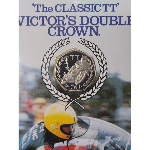 151 - Isle of Man TT double crown 1981. Copper nickel diamond finish