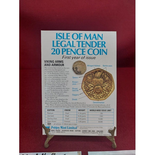 155 - Isle of Man first 20p coin 1982. Copper  nickle diamond finish