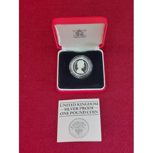 170 - Rare 1984 Scottish £1 silver proof piedfort coin double thickness 15,000 issued