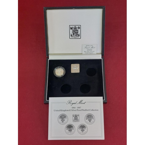 171 - Rare 1985 Welsh £1 silver proof piedfort coin double thickness 15,000 issued with presentation case