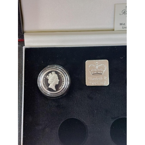 171 - Rare 1985 Welsh £1 silver proof piedfort coin double thickness 15,000 issued with presentation case