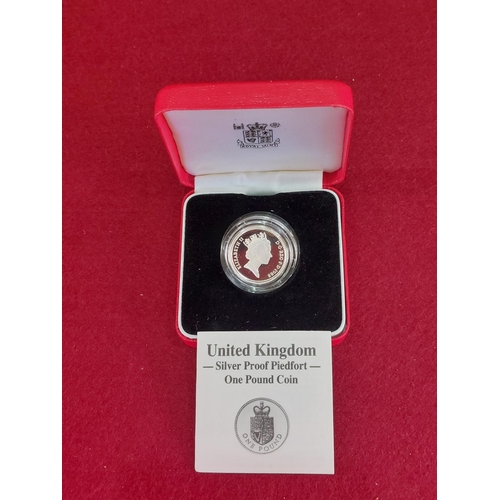 174 - Rare 1988 UK £1 silver proof piedfort coin double thickness 15,000 issued