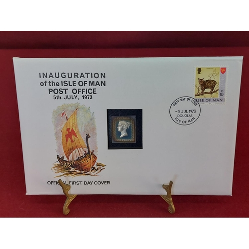 183 - First Day Cover 1973 5th July Penny Black 10p solid sterling silver ingot stamp 15,000 issued