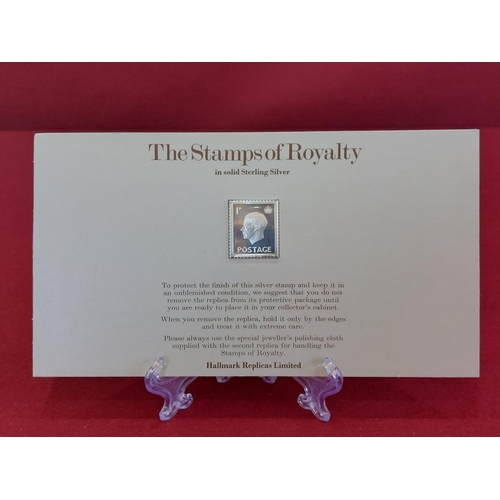 192 - Silver Jubilee stamps of royalty 5 hallmarked silver ingot stamps limited issued