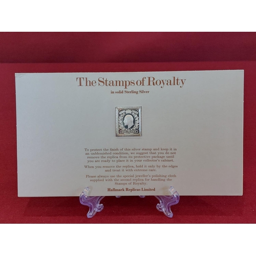 193 - Silver Jubilee stamps of royalty 5 hallmarked silver ingot stamps limited issued