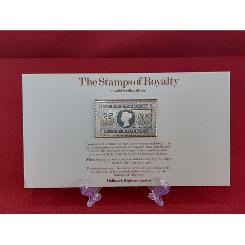 193 - Silver Jubilee stamps of royalty 5 hallmarked silver ingot stamps limited issued