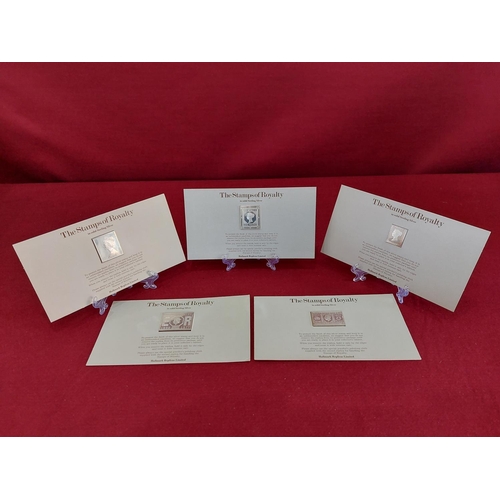 194 - Silver Jubilee stamps of royalty 5 hallmarked silver ingot stamps limited issued