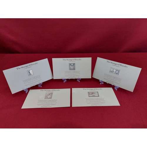 195 - Silver Jubilee stamps of royalty 5 hallmarked silver ingot stamps limited issued