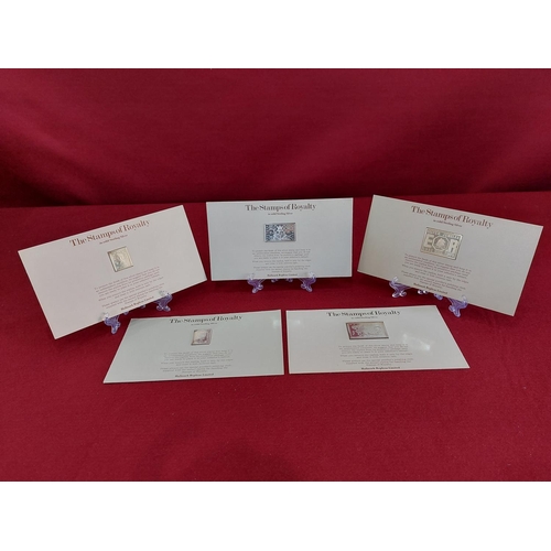 196 - Silver Jubilee stamps of royalty 5 hallmarked silver ingot stamps limited issued