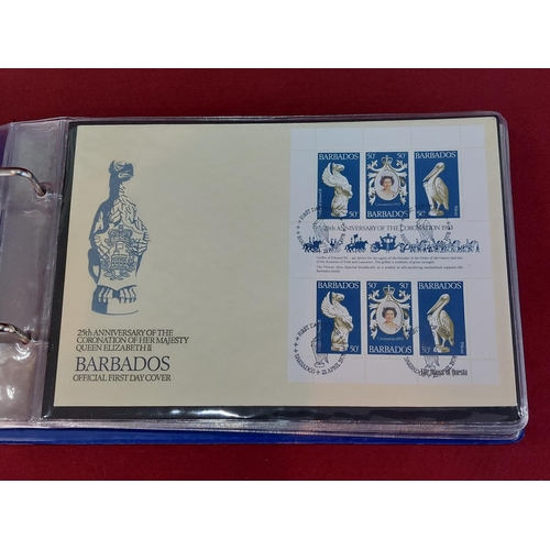 198 - The Queens Beasts Coronation anniversary First Day Covers and 2 22ct gold on silver proof medals, 65... 