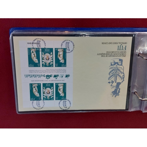 198 - The Queens Beasts Coronation anniversary First Day Covers and 2 22ct gold on silver proof medals, 65... 