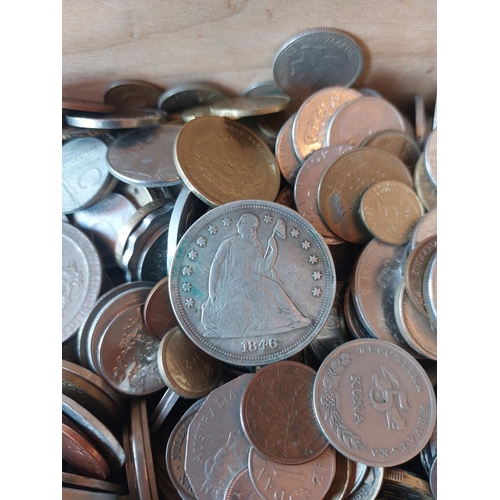 206 - Box of mixed coins.