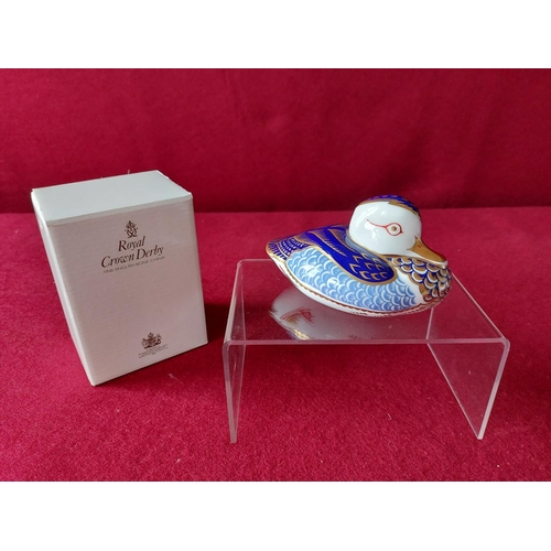 221 - Royal Crown Derby duck paperweight in original box.