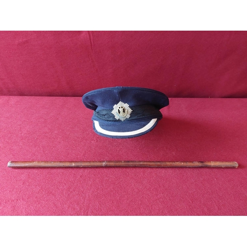 240 - Leather covered Swagger stick and cap.