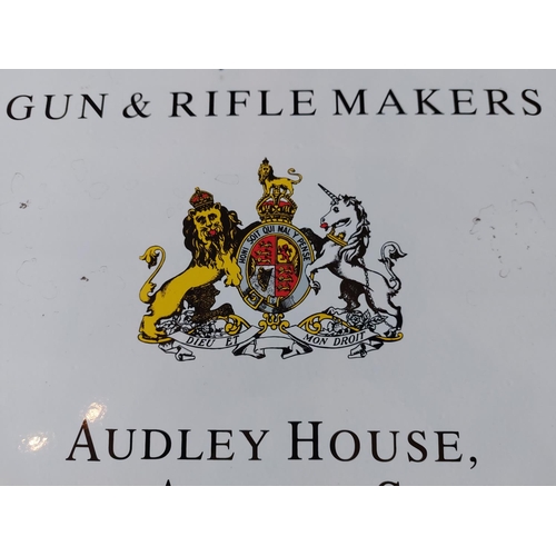 243 - James Purdey & Sons enamel sign. 23.5