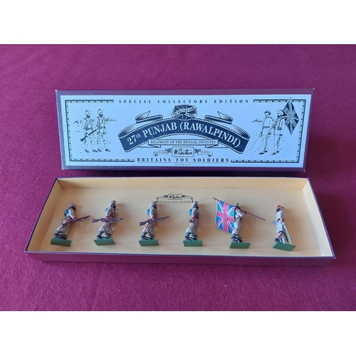 247 - Boxed Britains toy soldiers 27th Punjab Regiment of the Bengal Infantry. Excellent condition.